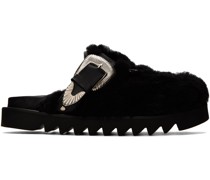 SSENSE Exclusive Black Faux-Fur Loafers