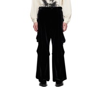 Black Drawstring Cargo Pants