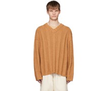 Brown Contra Sweater