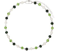 White Gold 'The Single Multi Green Freshwater Pearl' Necklace