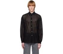 Black Semi-Sheer Shirt