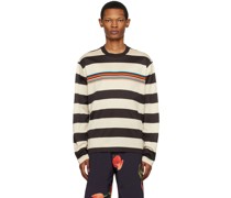 Off-White & Brown Paul Smith Edition Long Sleeve T-Shirt