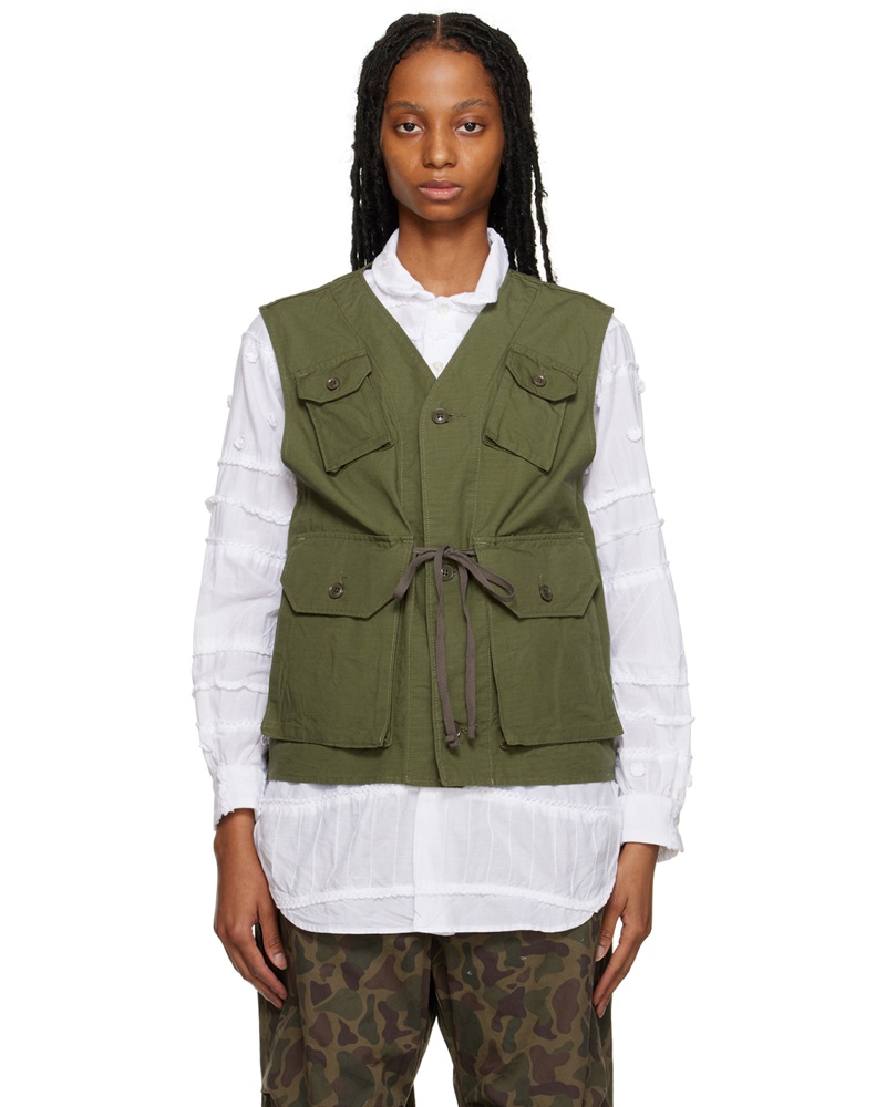 Engineered Garments Damen Khaki C-1 Vest