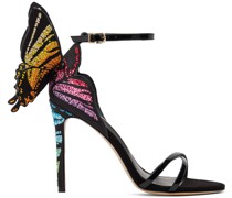 Black Chiara Embellished Heeled Sandals