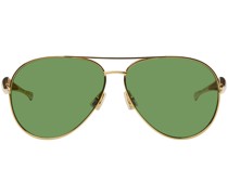 Gold & Green Sardine Aviator Sunglasses