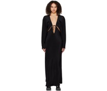 Black Triquetra Maxi Dress