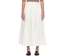 White Bowling Midi Skirt
