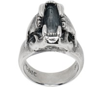 Silver Puma Skull Ring