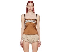 Brown Crystal Camisole