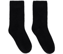 Black Buckle Overankle Socks