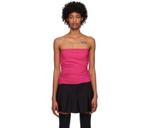 SSENSE Exclusive Pink Ruched Tube Top