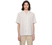 Beige & Off-White Stripe Shirt