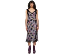 SSENSE Exclusive Black Sketch Flower Midi Dress