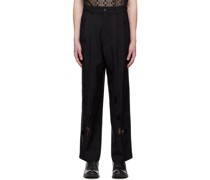 Black Embroidered Trousers