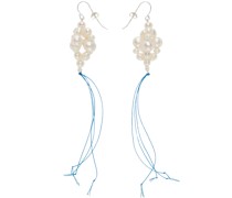 White Hanging Antique Pearl Earrings