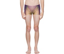 Green & Purple 'The Body Morphing' Swim Shorts
