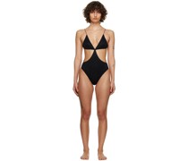 Black Lumière Cutout One-Piece Swimsuit