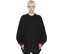 Black Cotton Sweatshirt