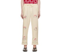 Off-White Embroidered Trousers
