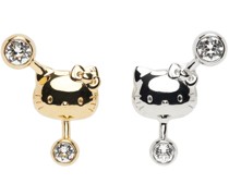 Gold & Silver Hello Kitty Piercing Earrings