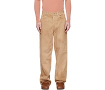 Tan Faded Jeans