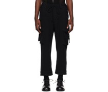 Black Tabbed Cargo Pants