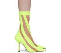 Yellow Mugler Edition Sock Ankle Boots