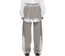 Gray Raw Edge Miniskirt
