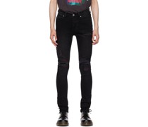 Black Van Winkle Red Bottle Trashed Jeans