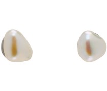 White Pearl Stud Earrings