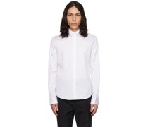 White Spread Collar Shirt