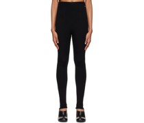 Black Wool Leggings