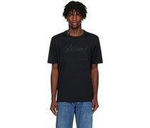 Black Embroidered T-Shirt