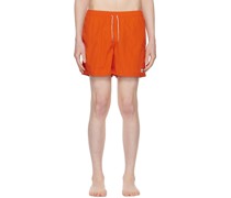 Orange Drawstring Swim Shorts