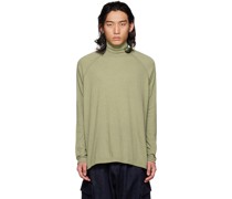 Khaki O-Project Raglan Sleeve Turtleneck