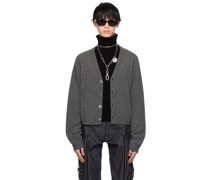 Gray Cropped Cardigan