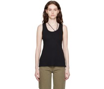 Black Scoop Neck Tank Top