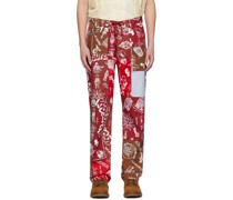 Red Patchwork Trousers