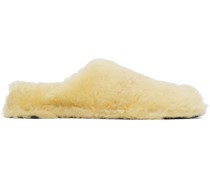 Off-White Shearling Slippers