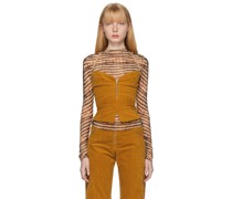 Tan Corduroy Shiv Tank Top