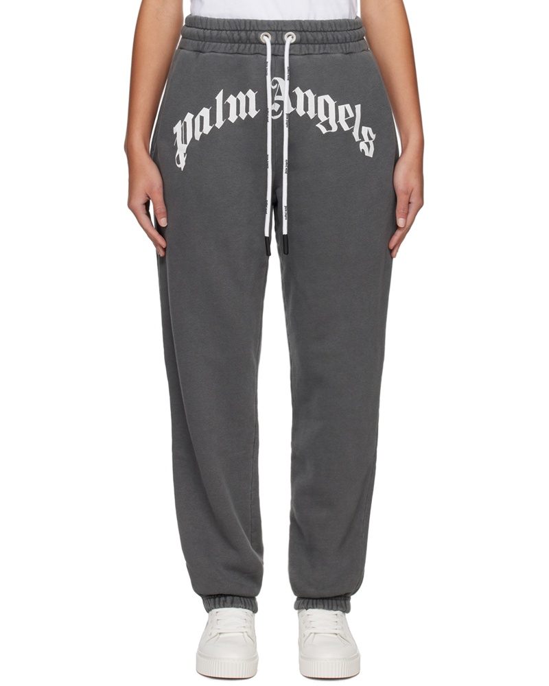 Palm Angels Damen Gray Curved Lounge Pants