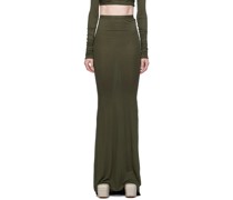 Green Slip Maxi Skirt