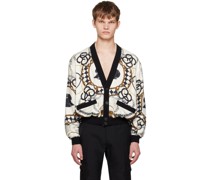 White Printed Cardigan
