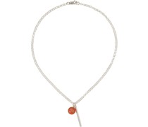 SSENSE Exclusive Silver & Orange Caroline Necklace