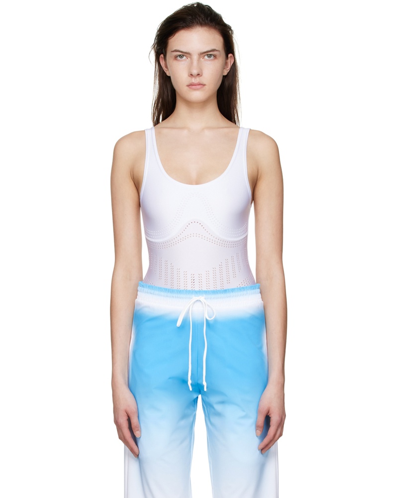 FAL-ASH Damen SSENSE Exclusive White Polyester Bodysuit