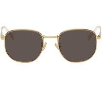 Gold Round Square Sunglasses