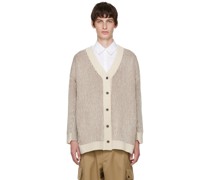Off-White & Brown Docking Cardigan