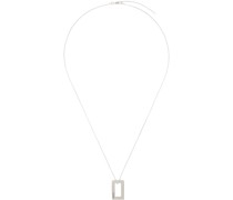 Silver 'Le 3.4 Grammes' Rectangle Necklace