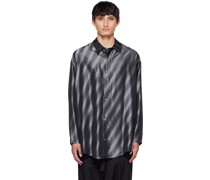 Black & Gray Over Chin Strap Shirt