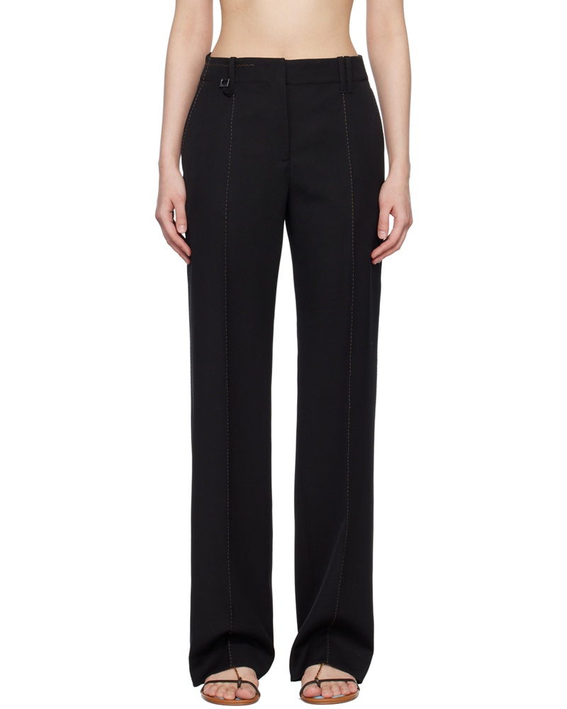 Jacquemus Damen Black Le Raphia 'Le Pantalon Cordao' Trousers